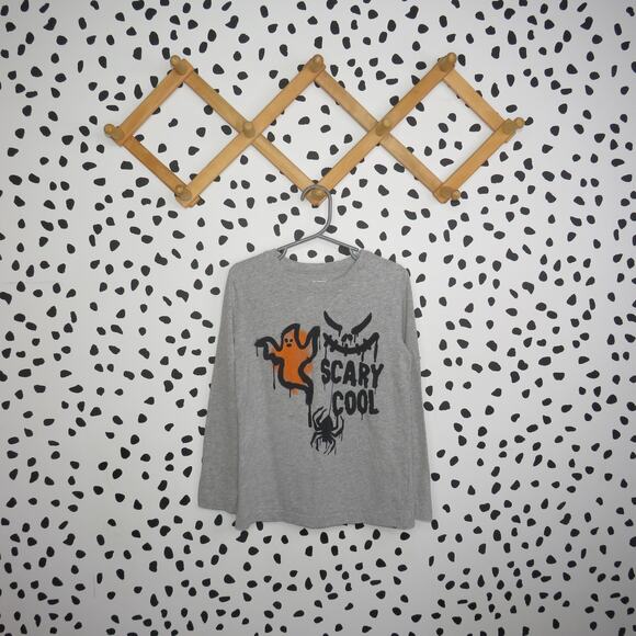 OshKosh B'gosh Other - Oshkosh Gray Scary Cool Halloween Boys Graphic Long Sleeve Shirt